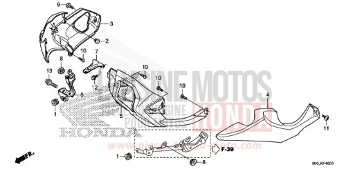 UNTERER WINDLAUF (NC750SD) NC750SDK de 2019